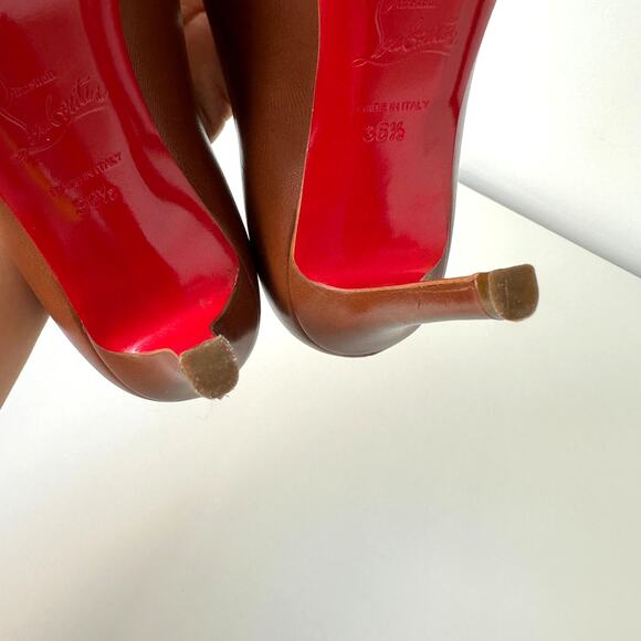 Christian Louboutin Nappa Leather Almond Toe 100mm Heels Pumps 36.5 - Picture 13 of 16
